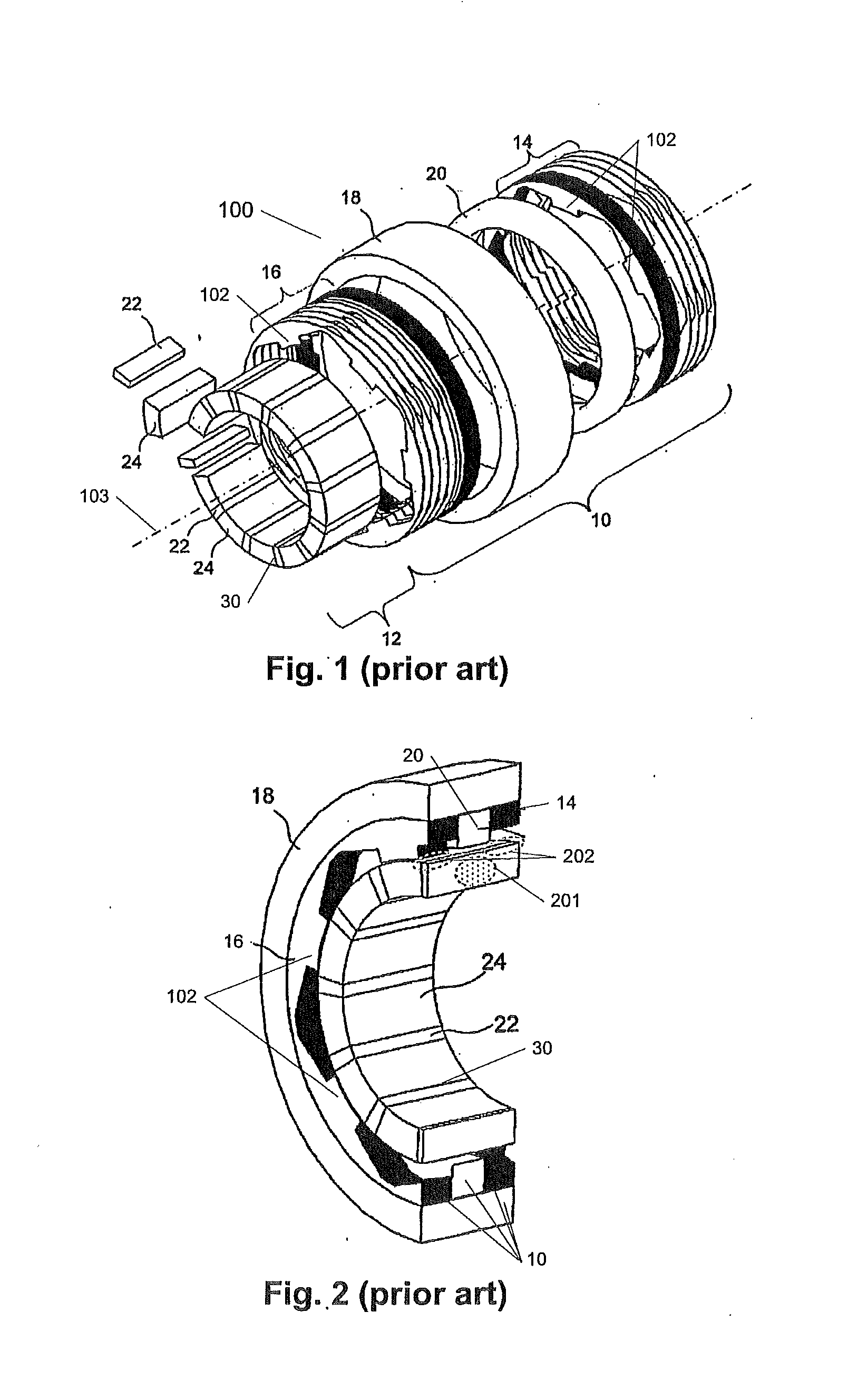 Stator compacted in one piece