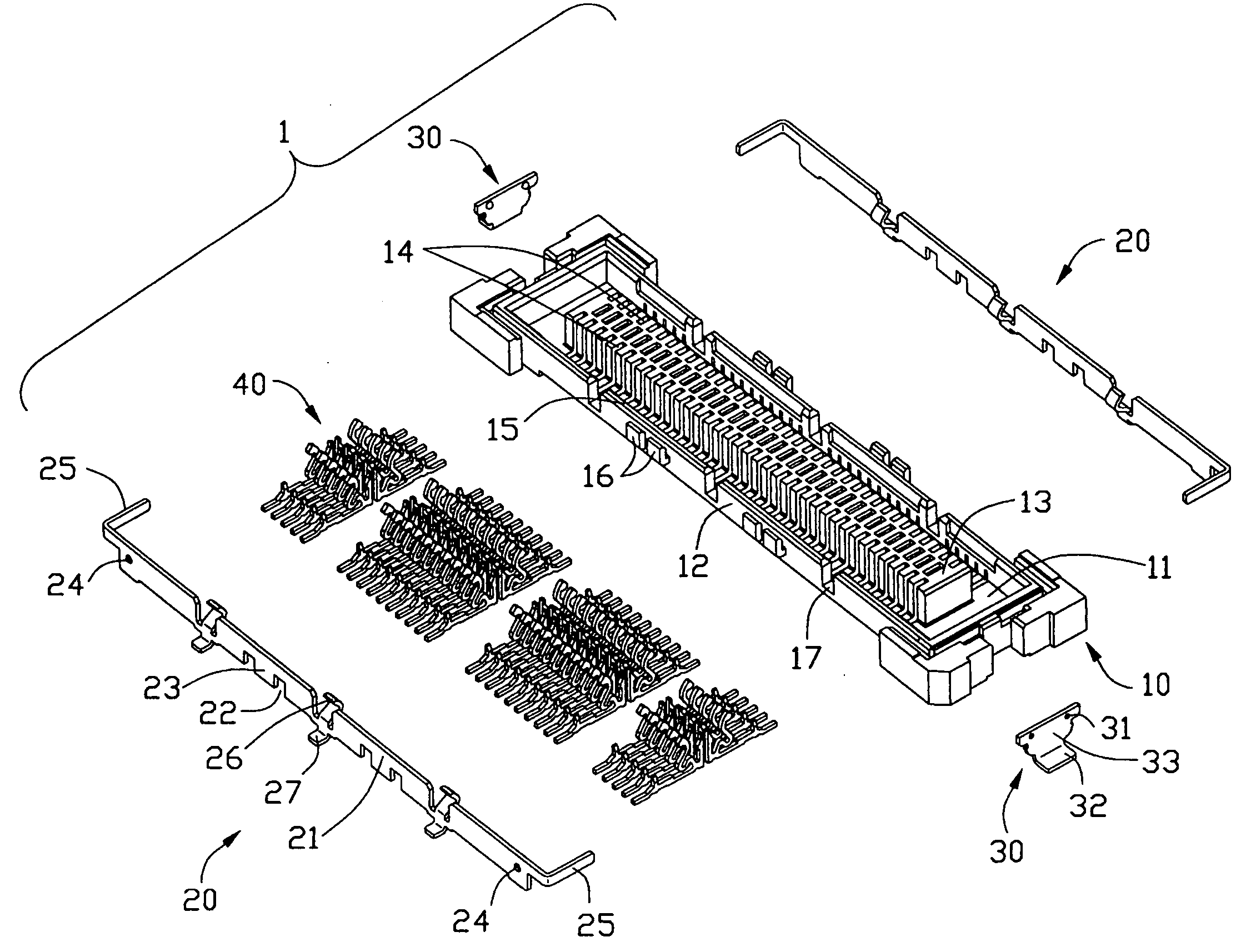 Electrical connector having shielding plates