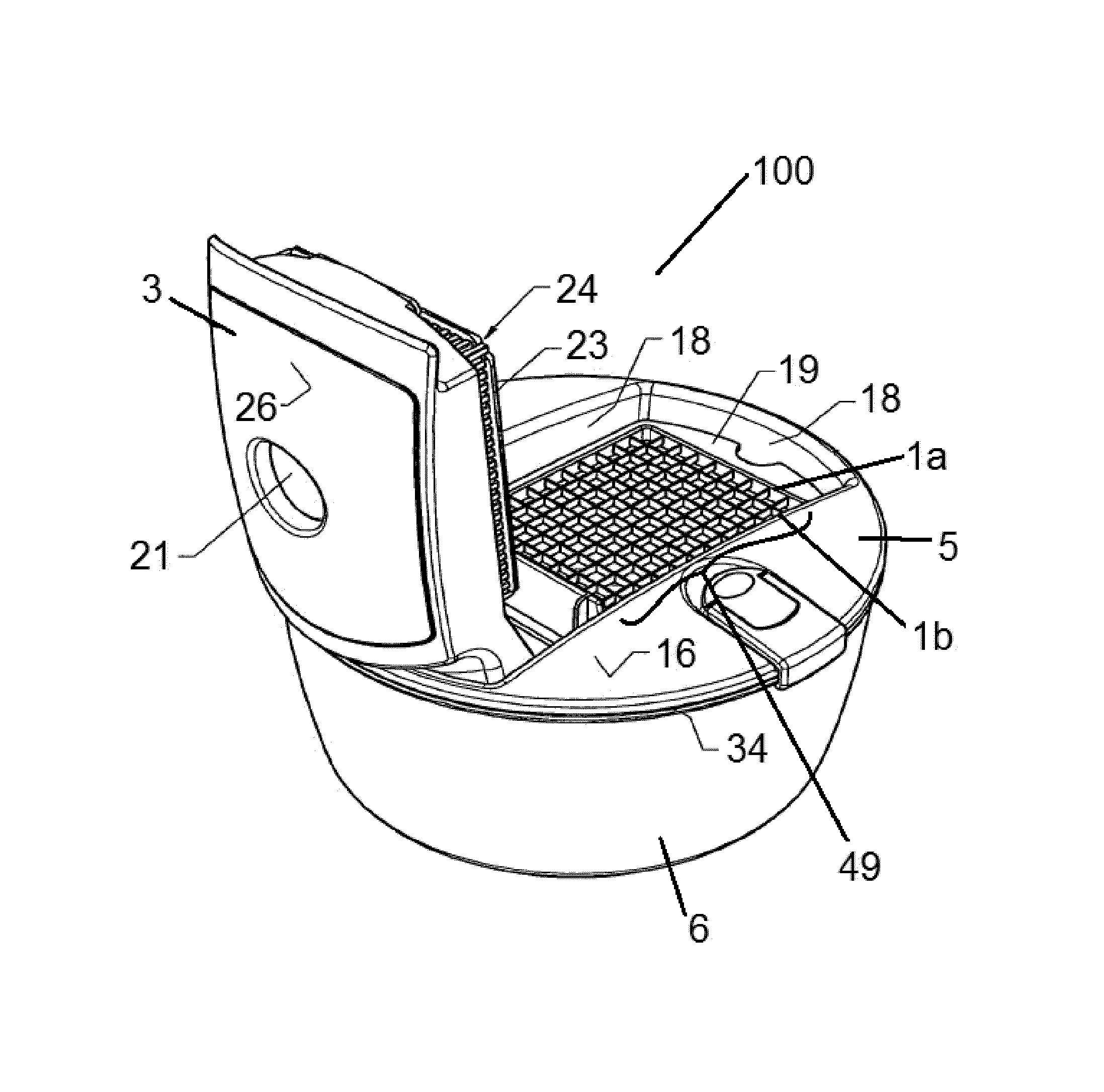 Device for cutting food and multi-functional device for the kitchen