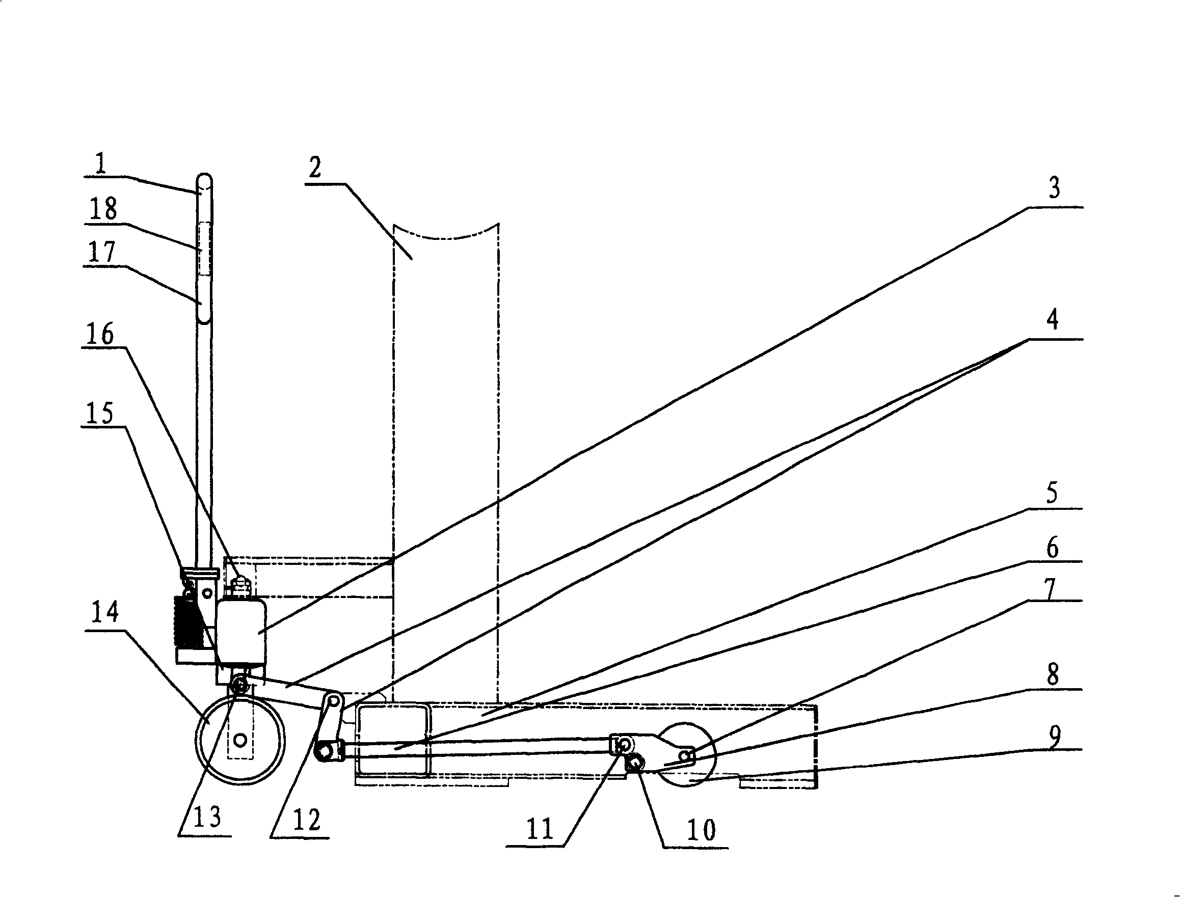 Mobile device for movable type heavy vehicle lifter