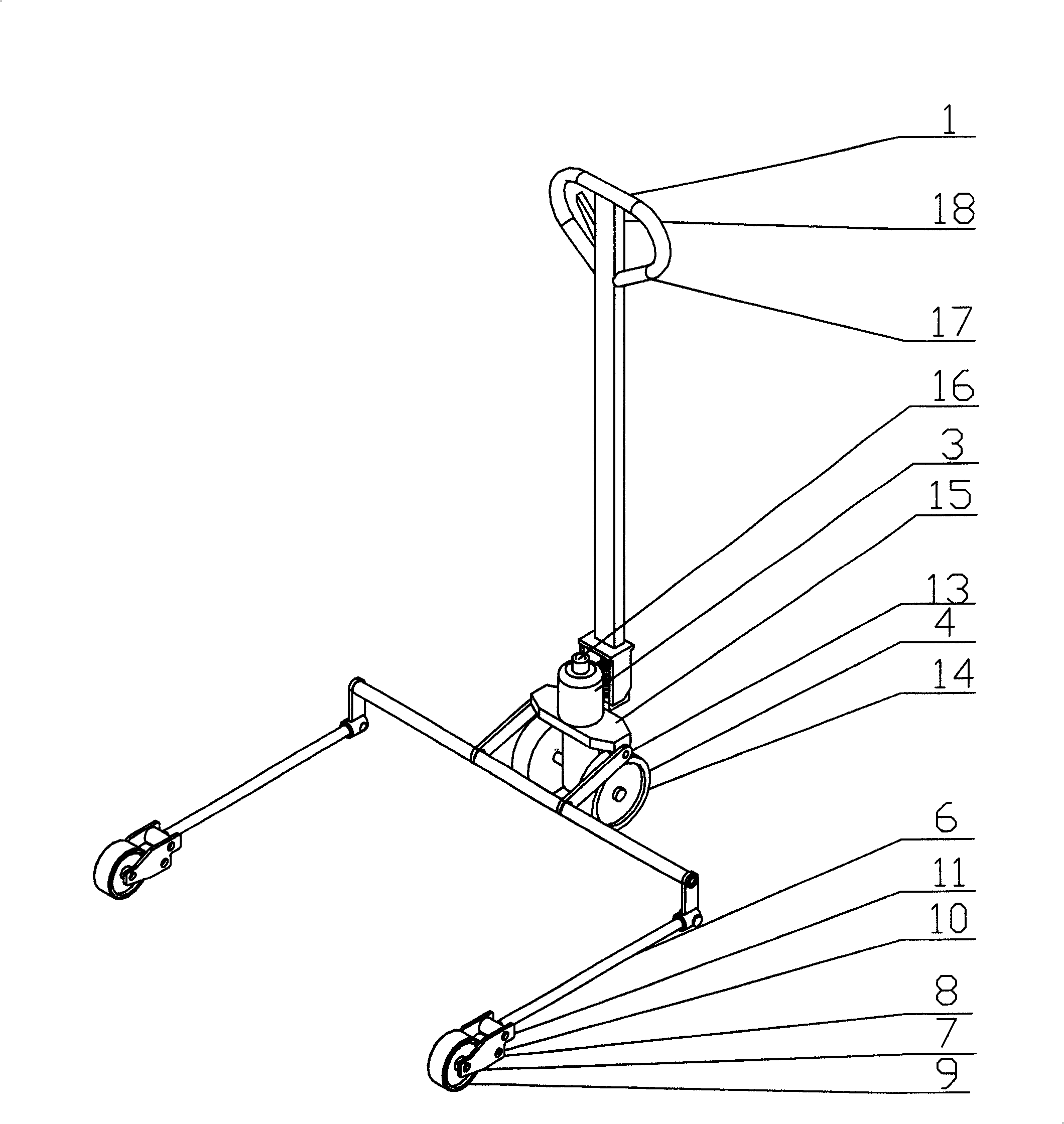 Mobile device for movable type heavy vehicle lifter