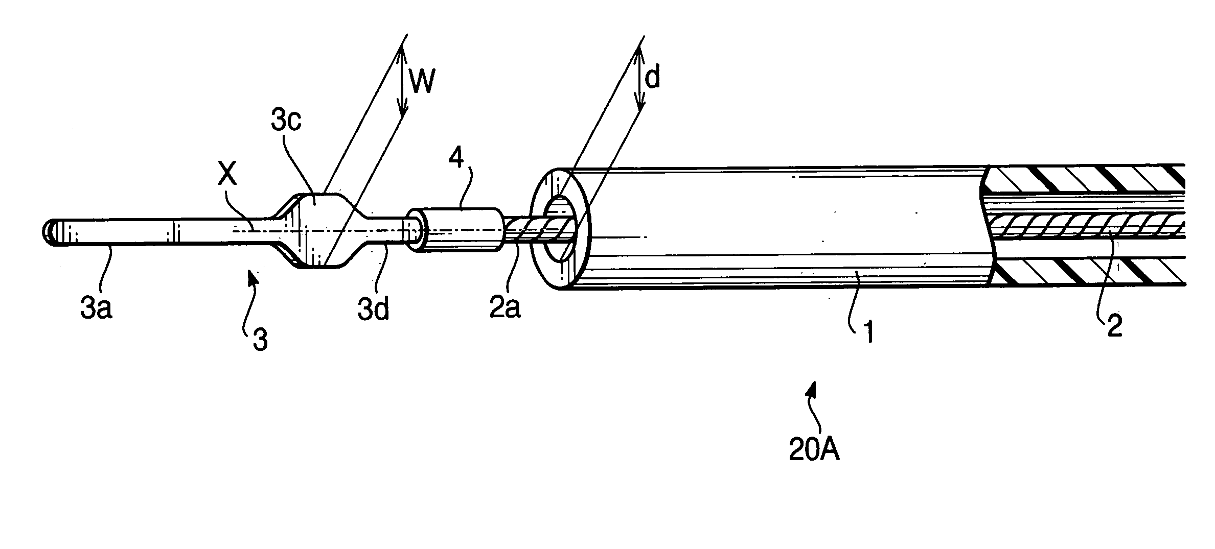 Retractable treatment instrument for endoscope