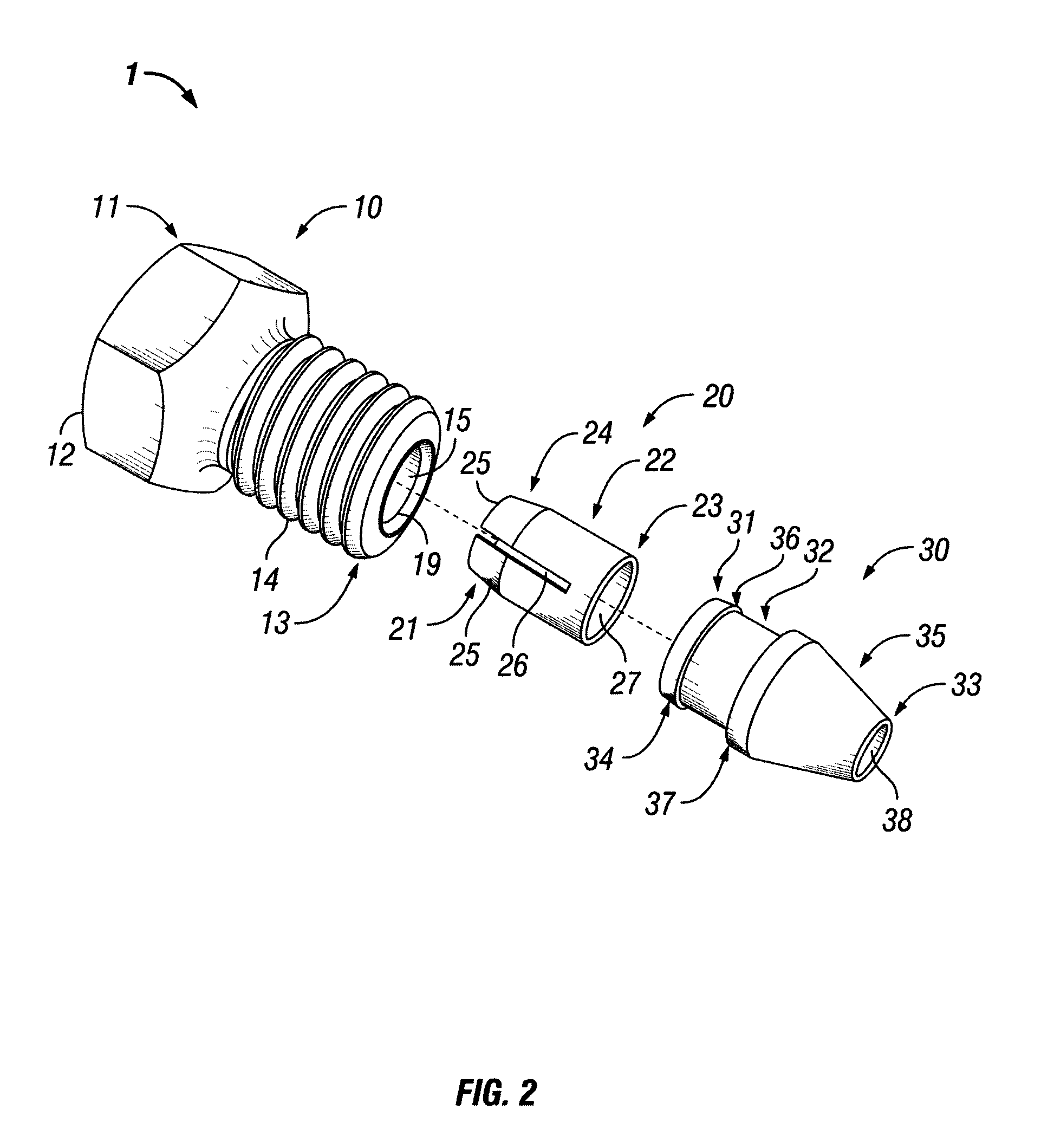 Connection Assembly for Ultra High Pressure Liquid Chromatography