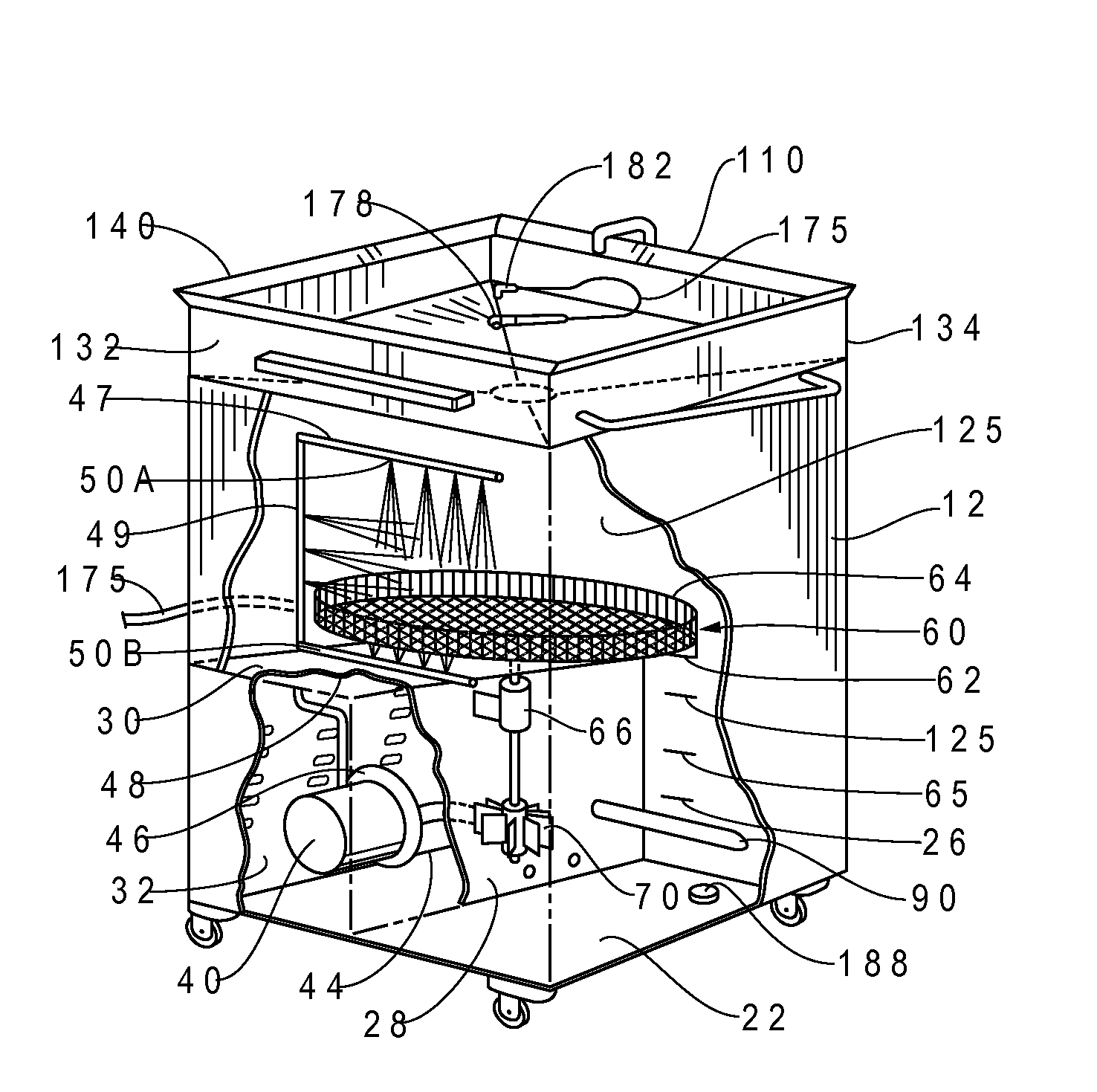 Combination agitating parts washer and sink washer