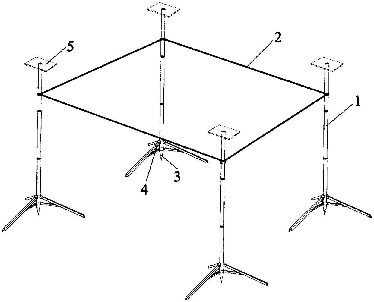 Portable multifunctional phytocoenosis investigation tool and investigation method