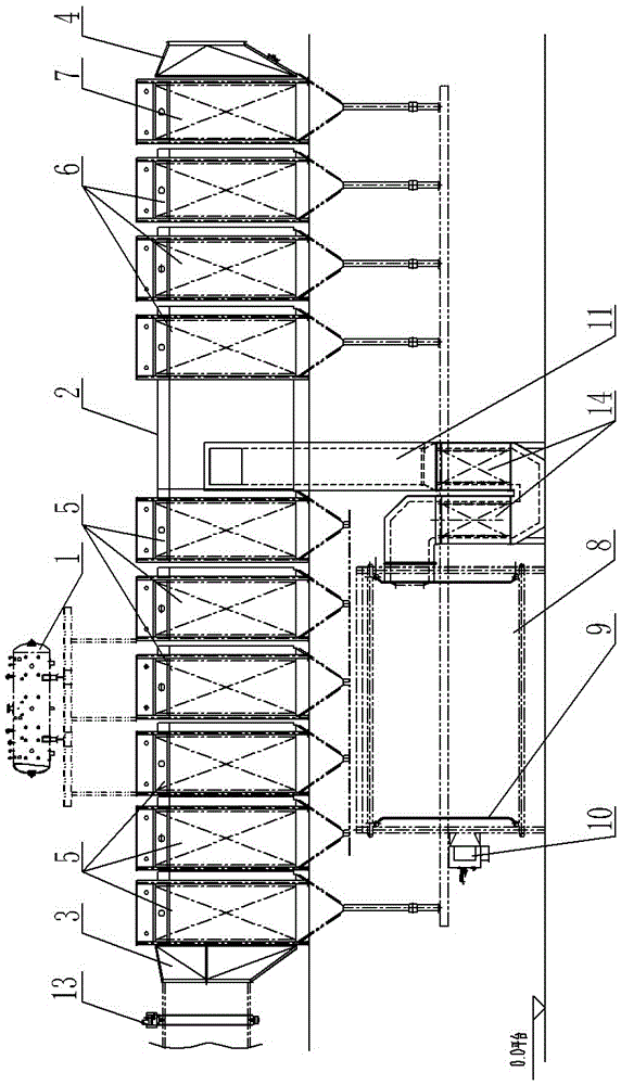 Combustion supplementing type waste heat boiler