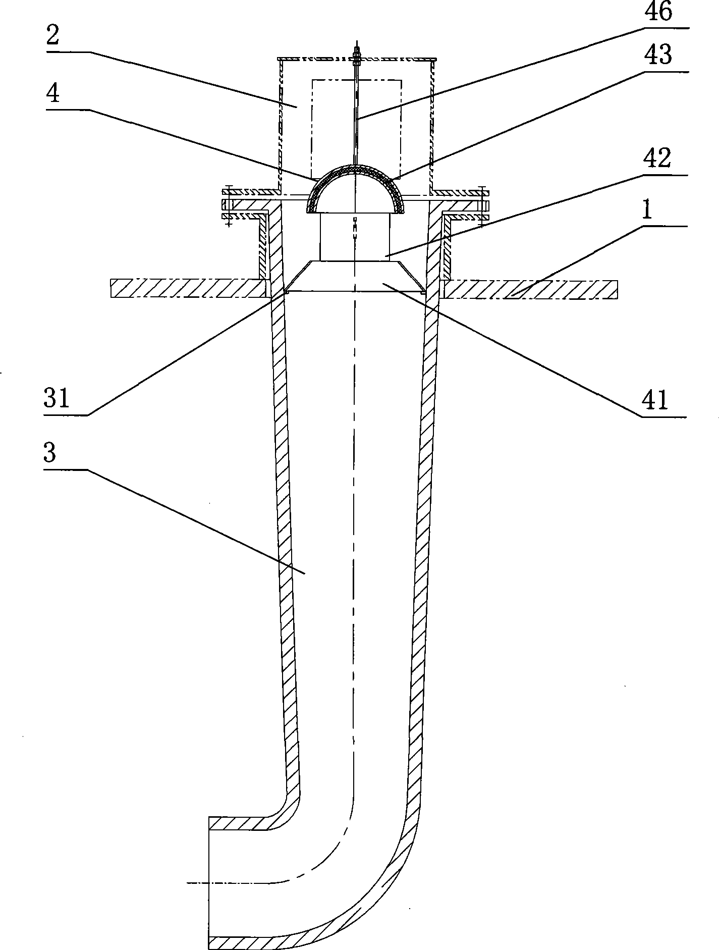 Secondary air nozzle of rotary kiln