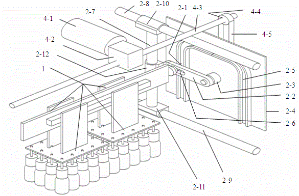 Full-automatic rail positioning box filling machine