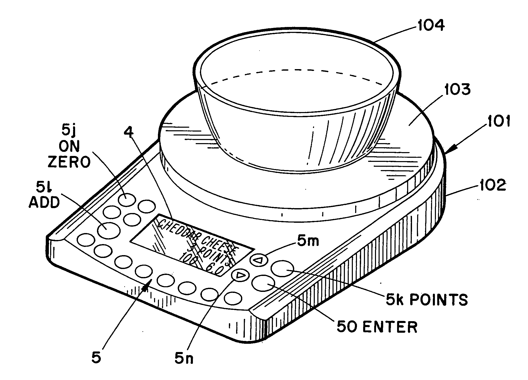 Scales displaying nutritional information