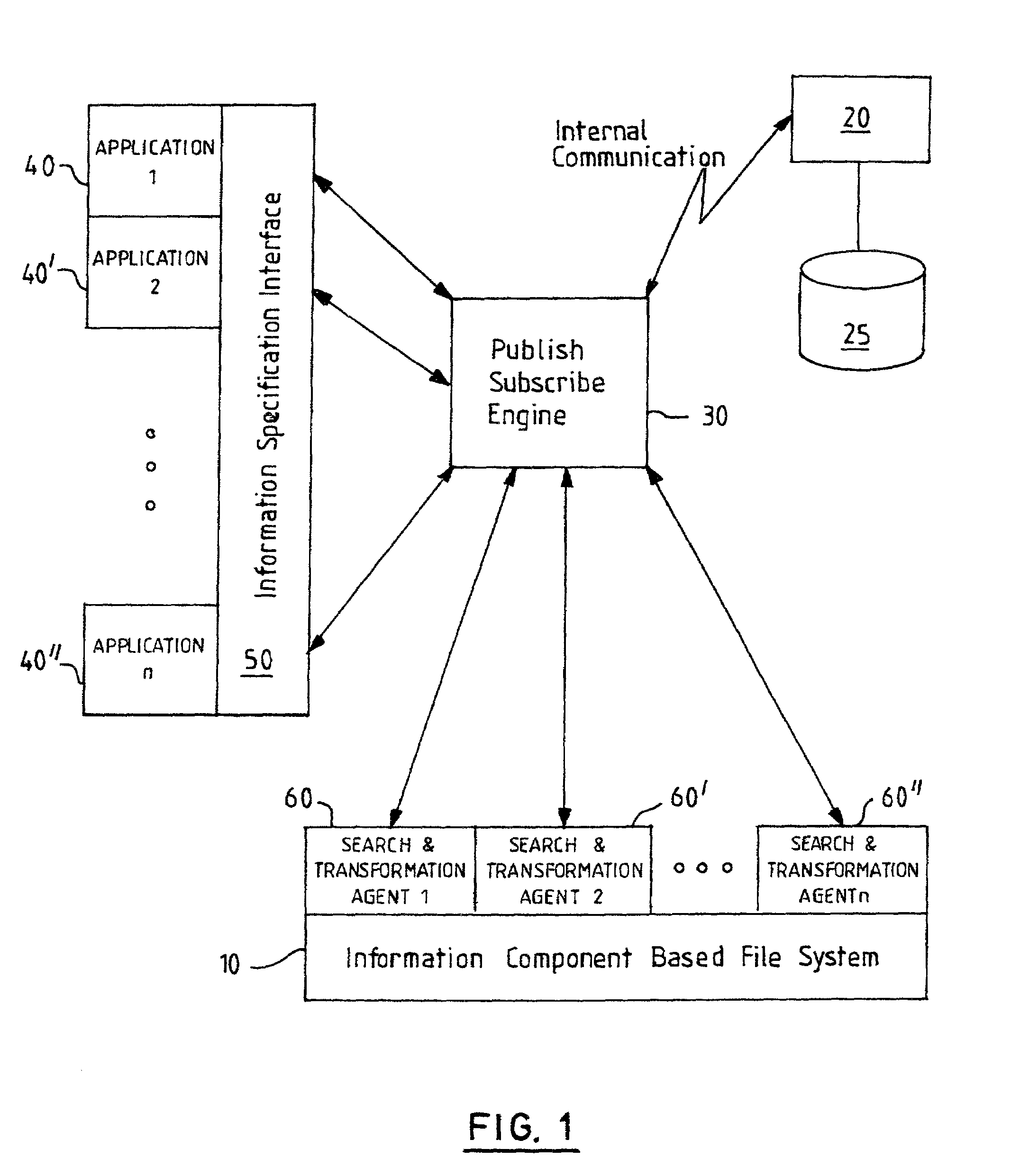 Information component based data storage and management