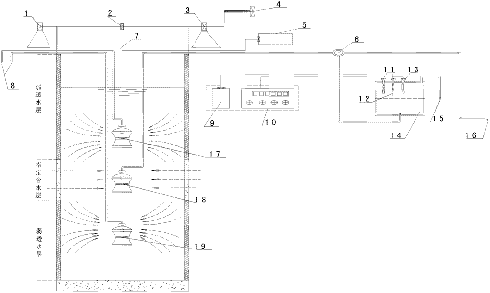 Underwater fixed horizon sampling device and method