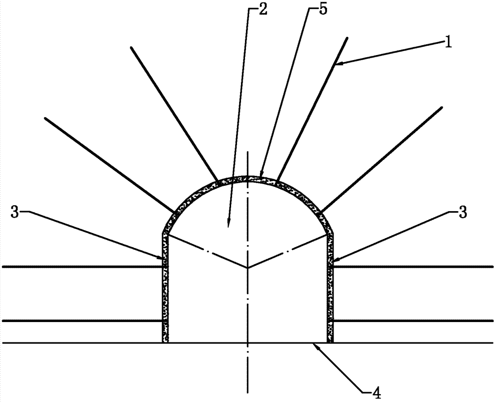 Resin bolting ejector anchor net roadway support method