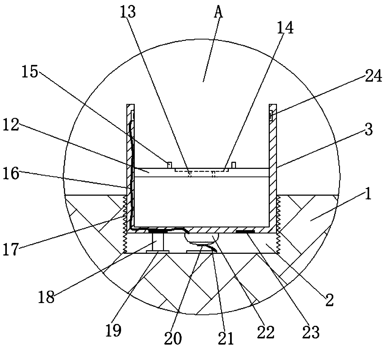 Fixing base for laser diode patch