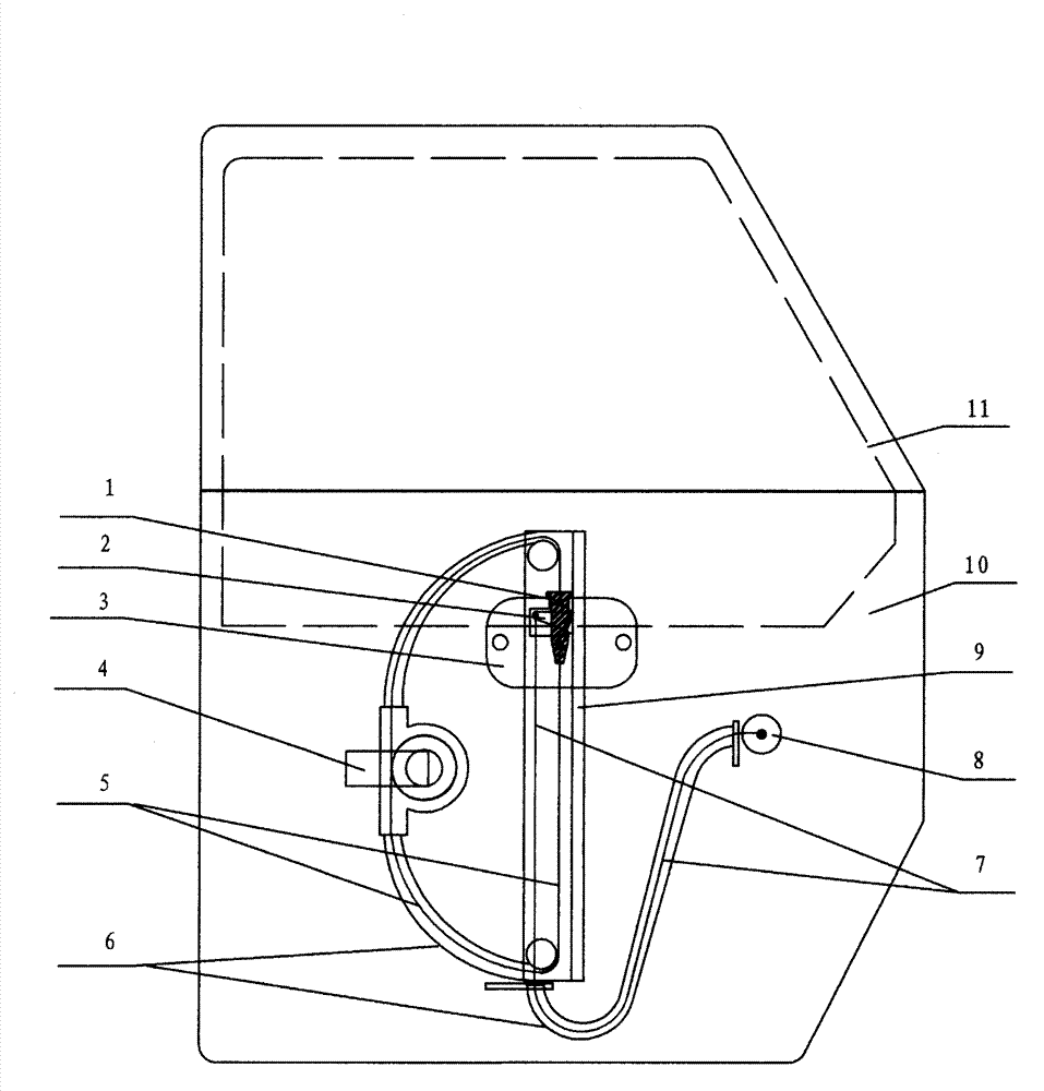 Electric vehicle window lifting device with manual opening function