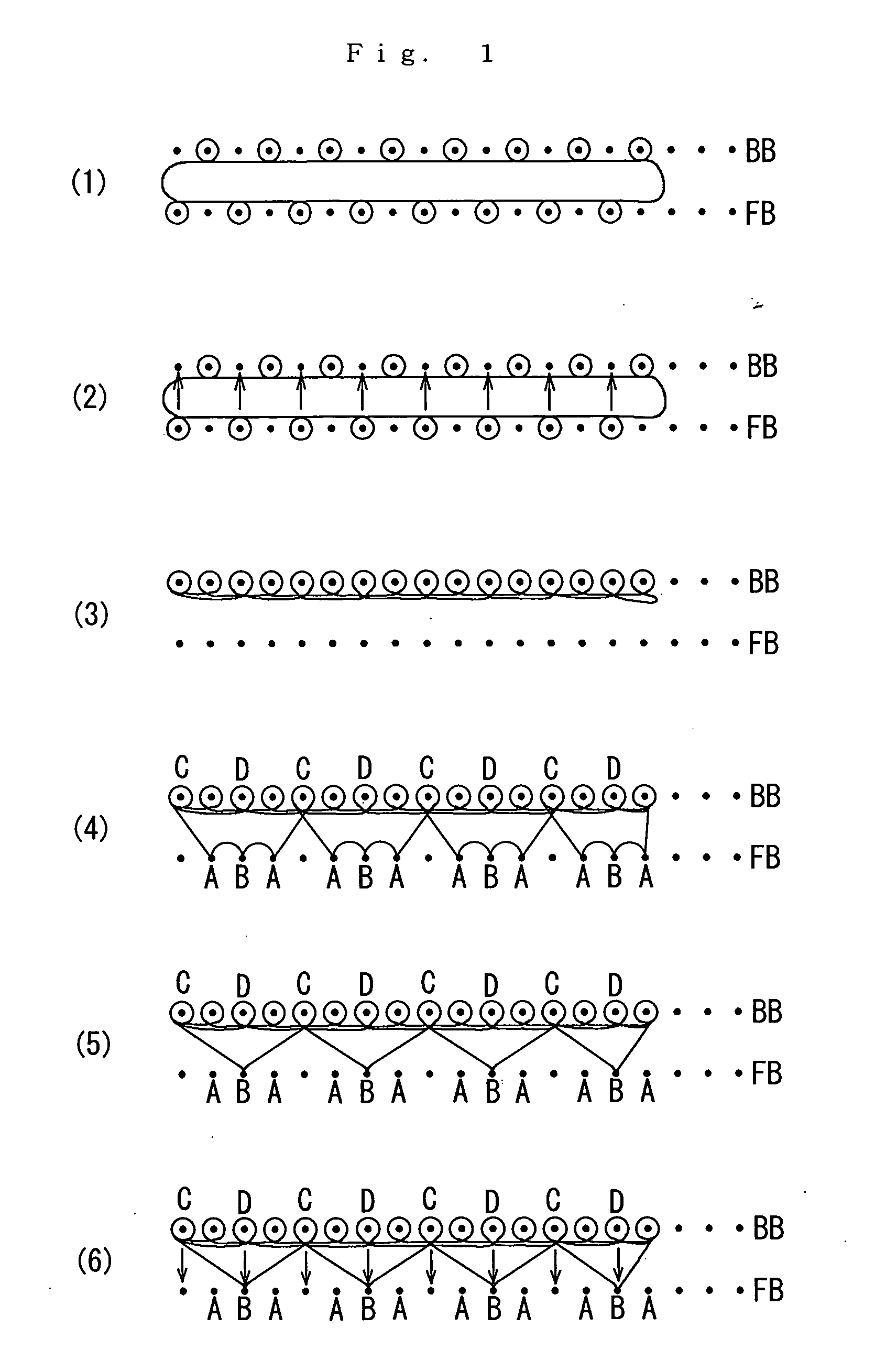 Knitting method for knitting fabric