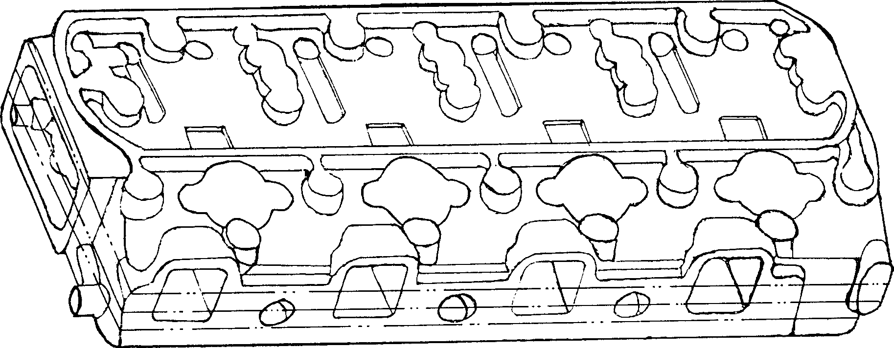 Lost-foam casting process for cylinder body and cylinder cap of diesel engine and gasoline engine