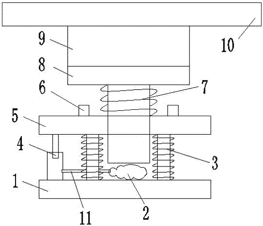 Buffering device of mobile mechanical equipment