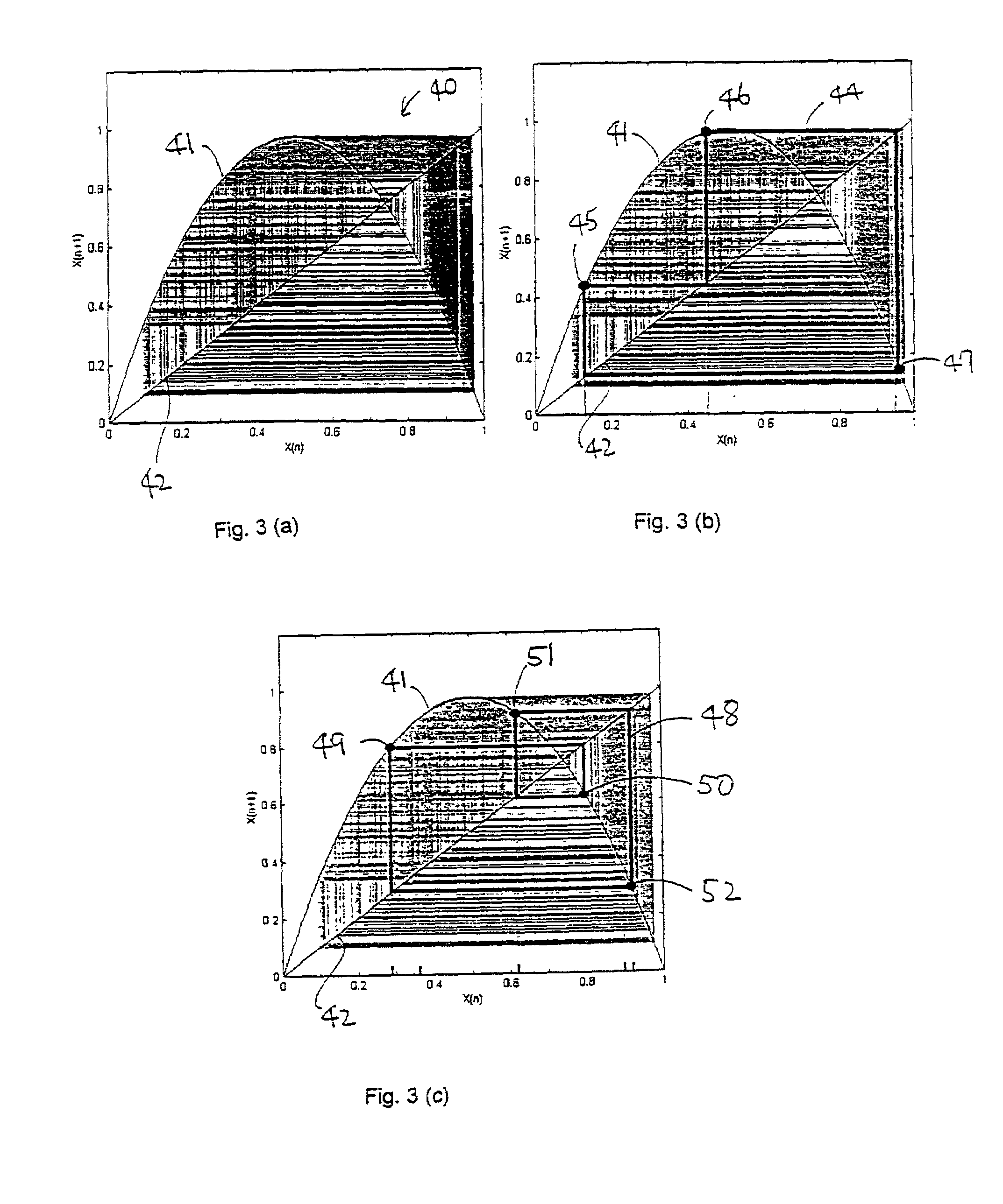 Multiple access communication system using chaotic signals and method for generating and extracting chaotic signals