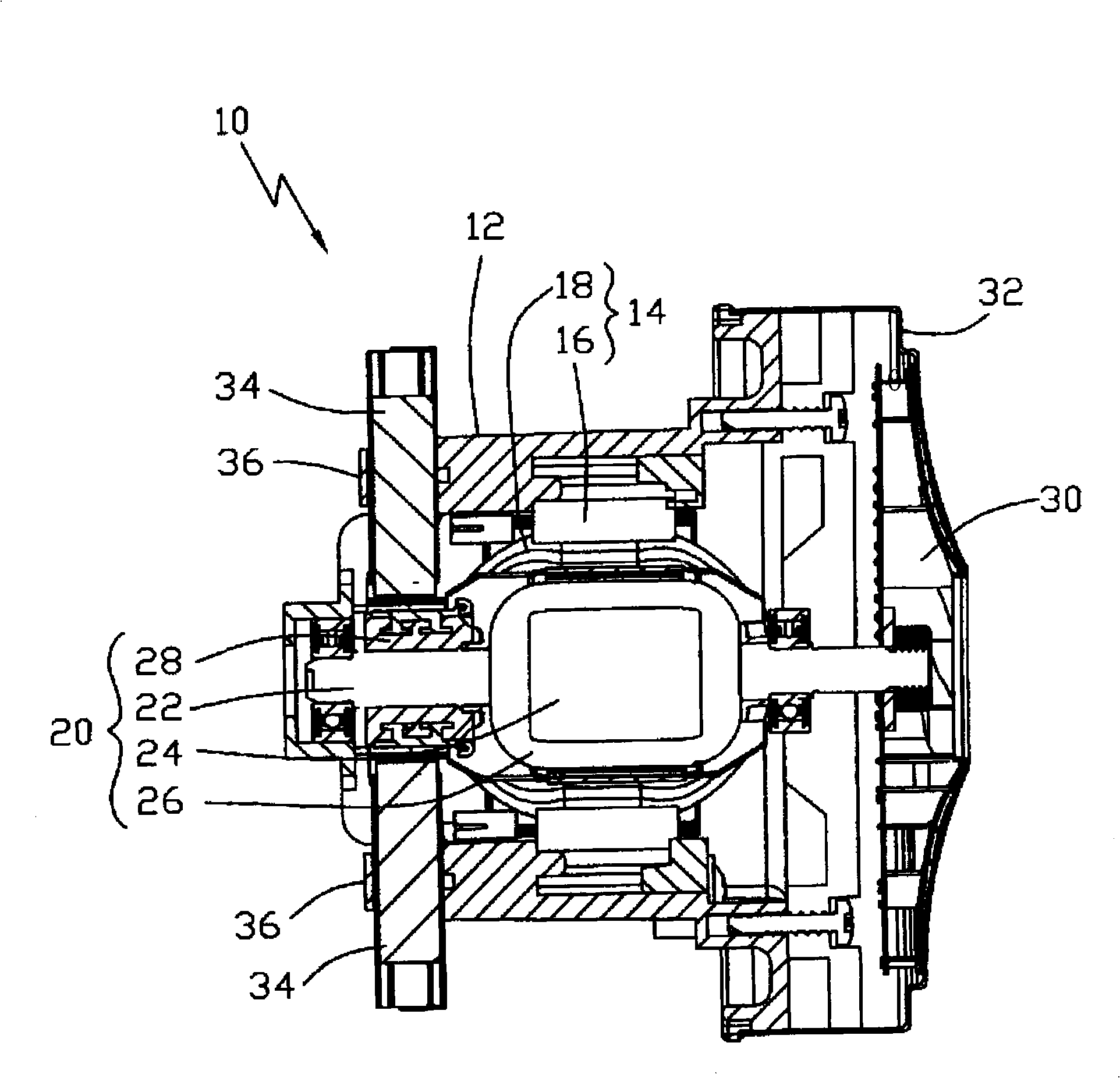 Electric motor and carbon brush assembly used therefor