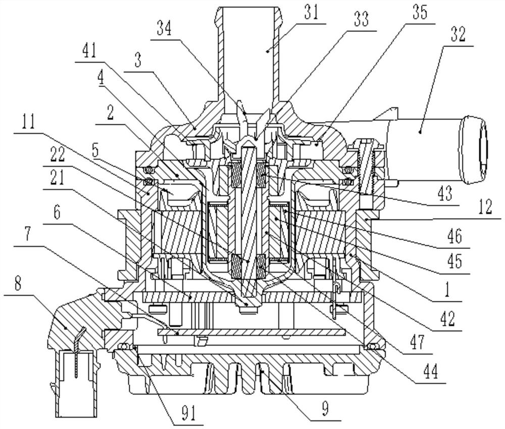 High-power brushless electronic water pump