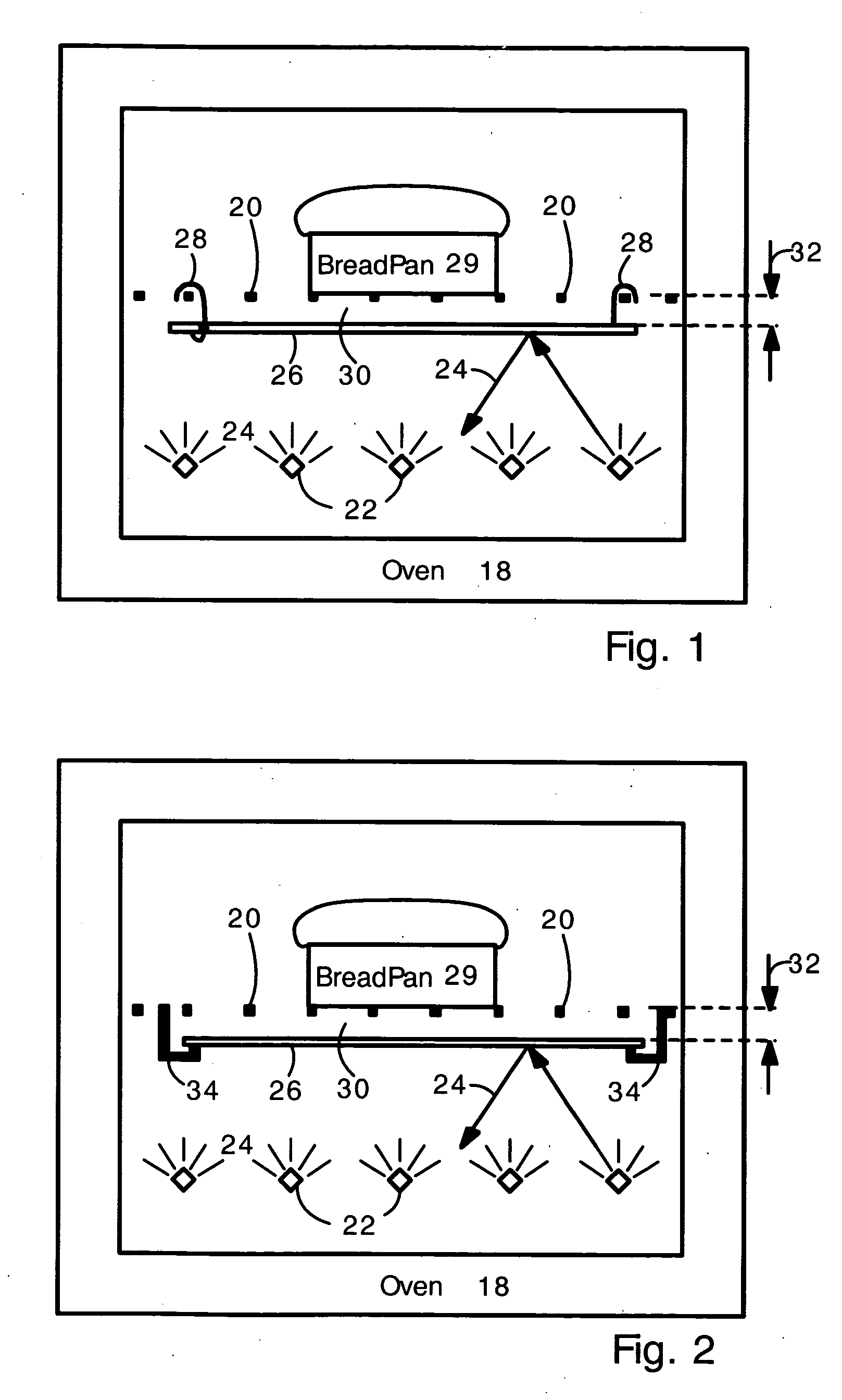 Heat shield for preventing bottom surface burning of baked foods