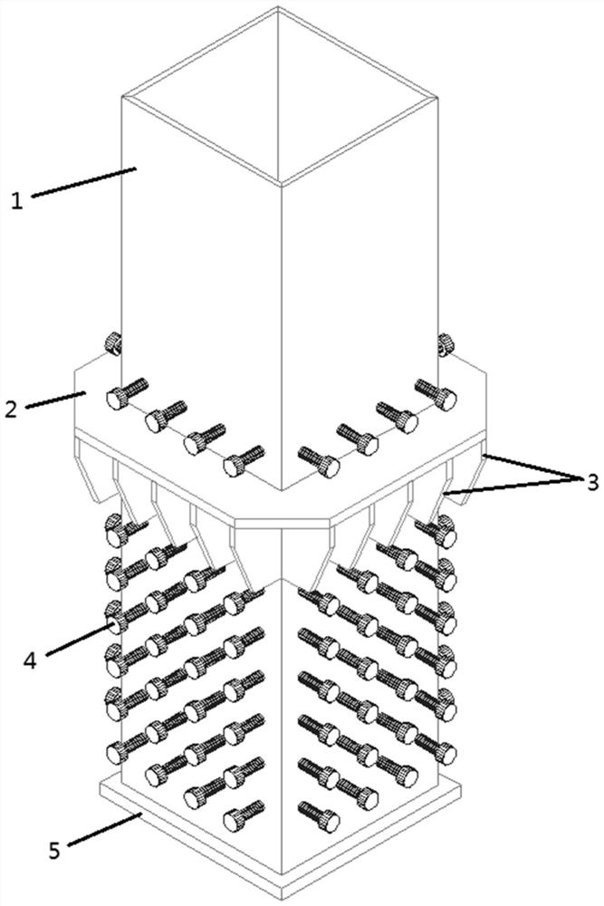 Embedded column base joint