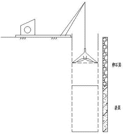 Large-diameter super-thick pebble bed hole forming method