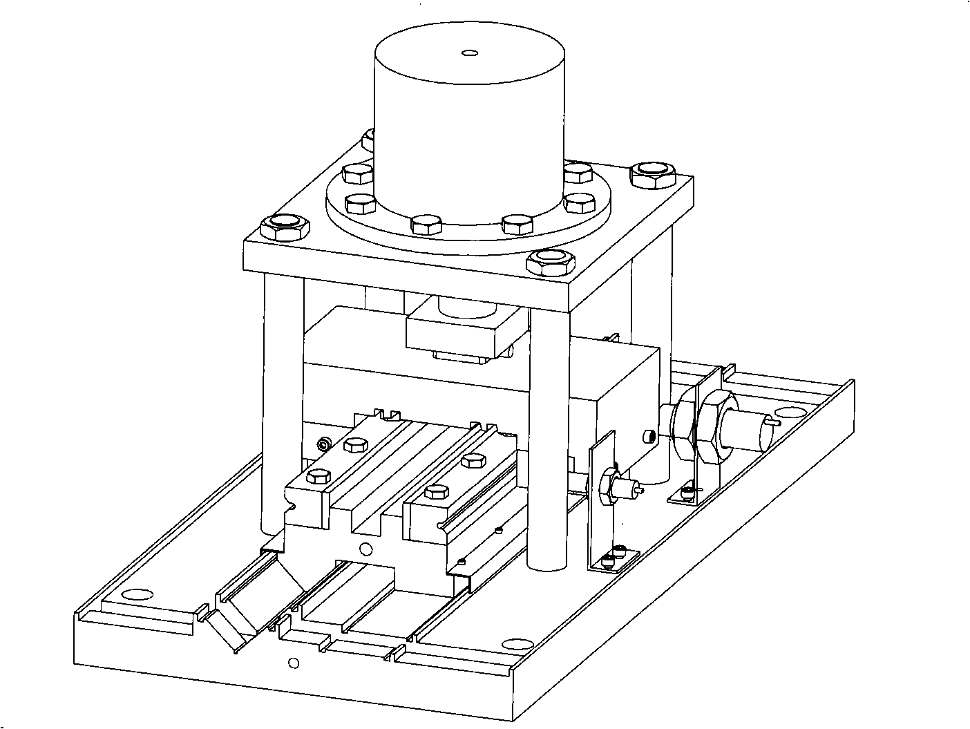 Machine tool guiding rail friction wear testing machine