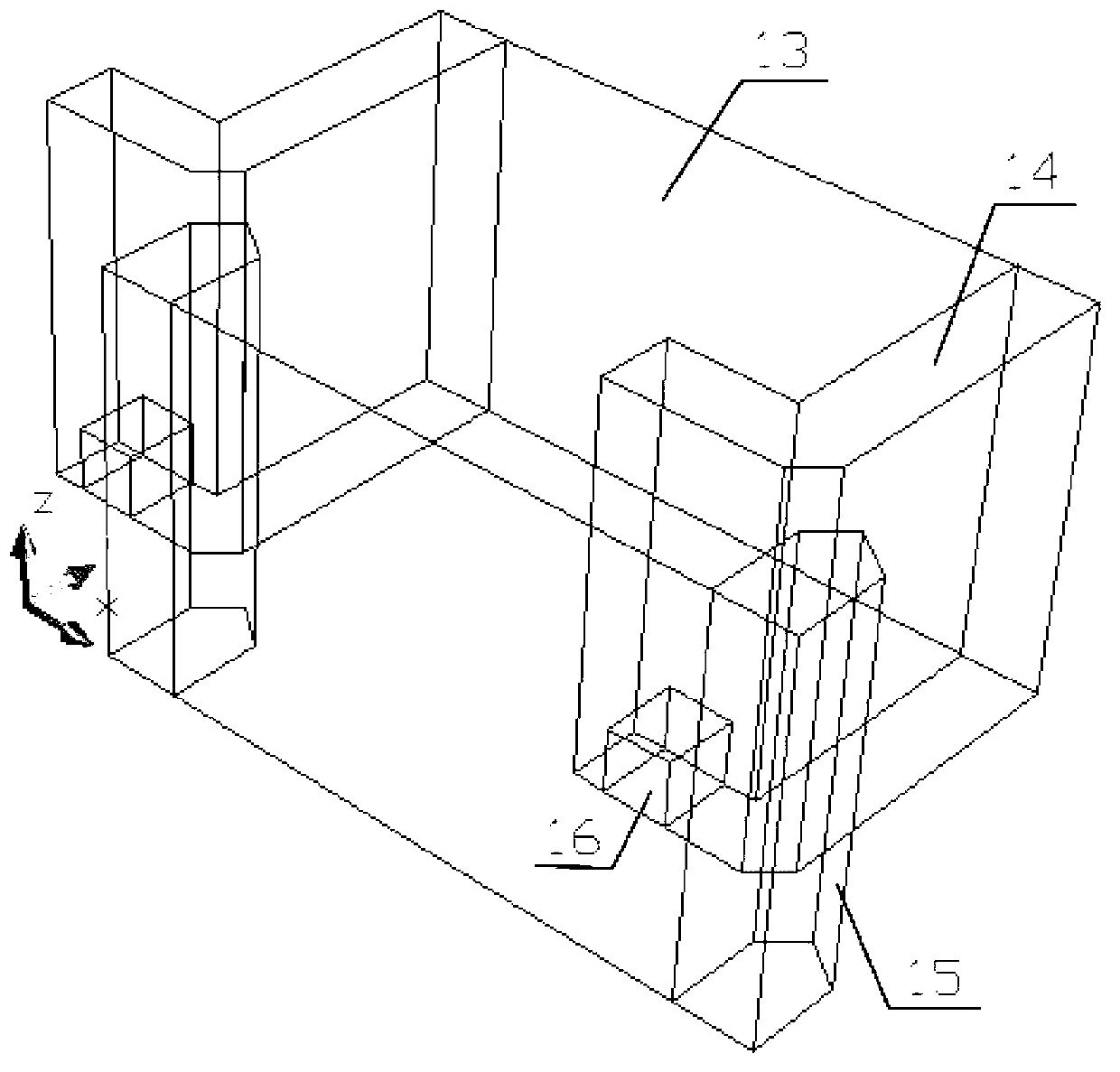 Vertical clearance type fish passing effect experimental system