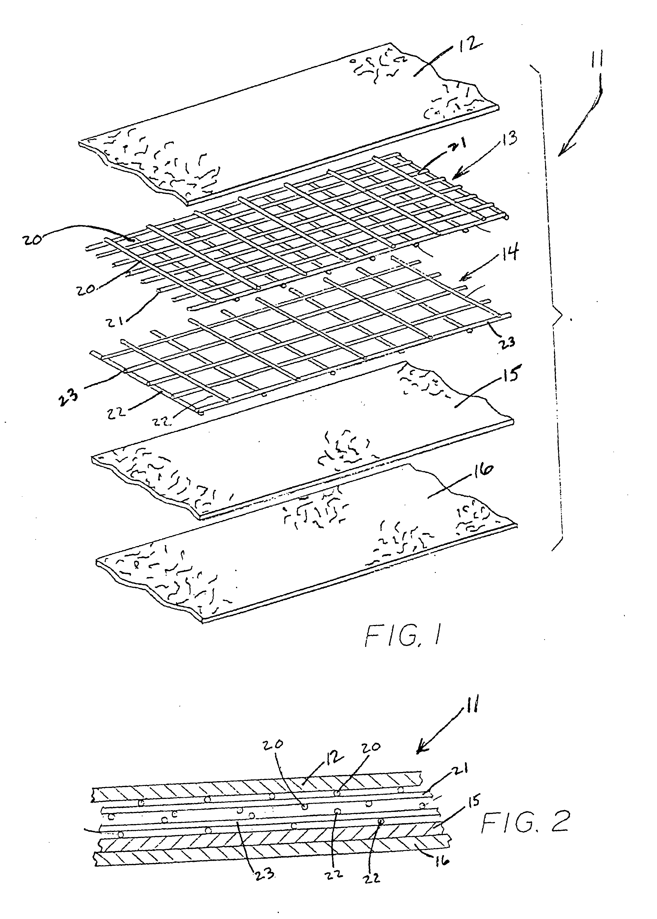 Reinforcement composite for a bituminous roofing membrane and method of making the composite