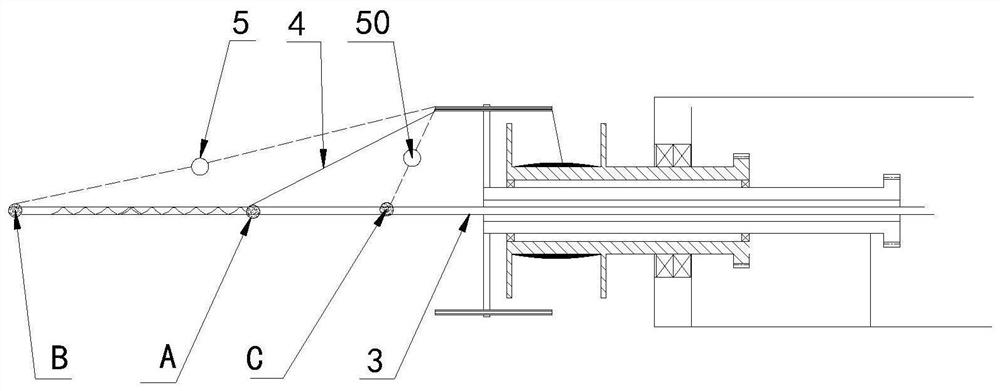 Yarn unwinding system for cable and using method of yarn unwinding system