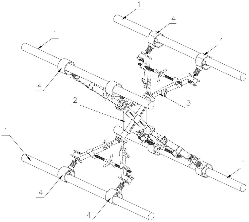 Power transmission and transformation line interval maintaining device