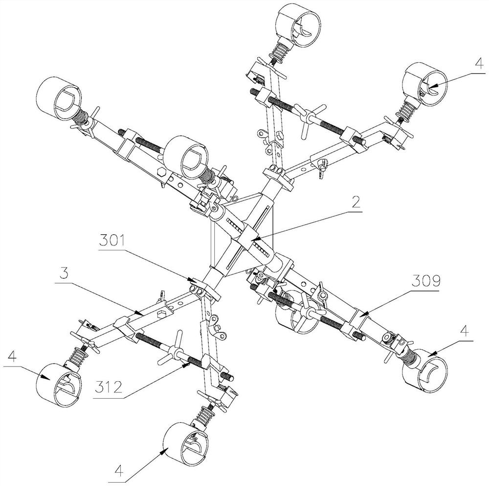 Power transmission and transformation line interval maintaining device