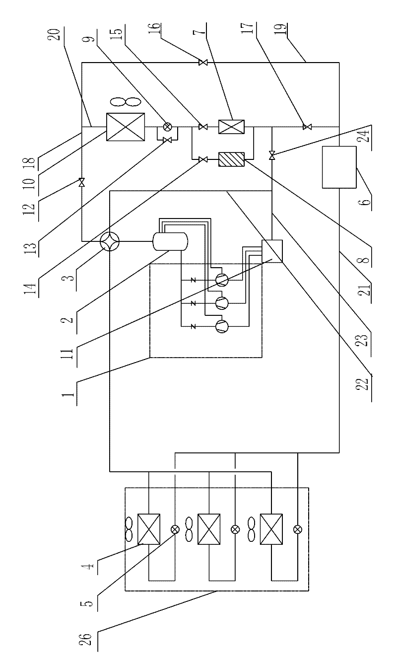 Multi-connected unit phase change energy storage hot liquid defrosting system