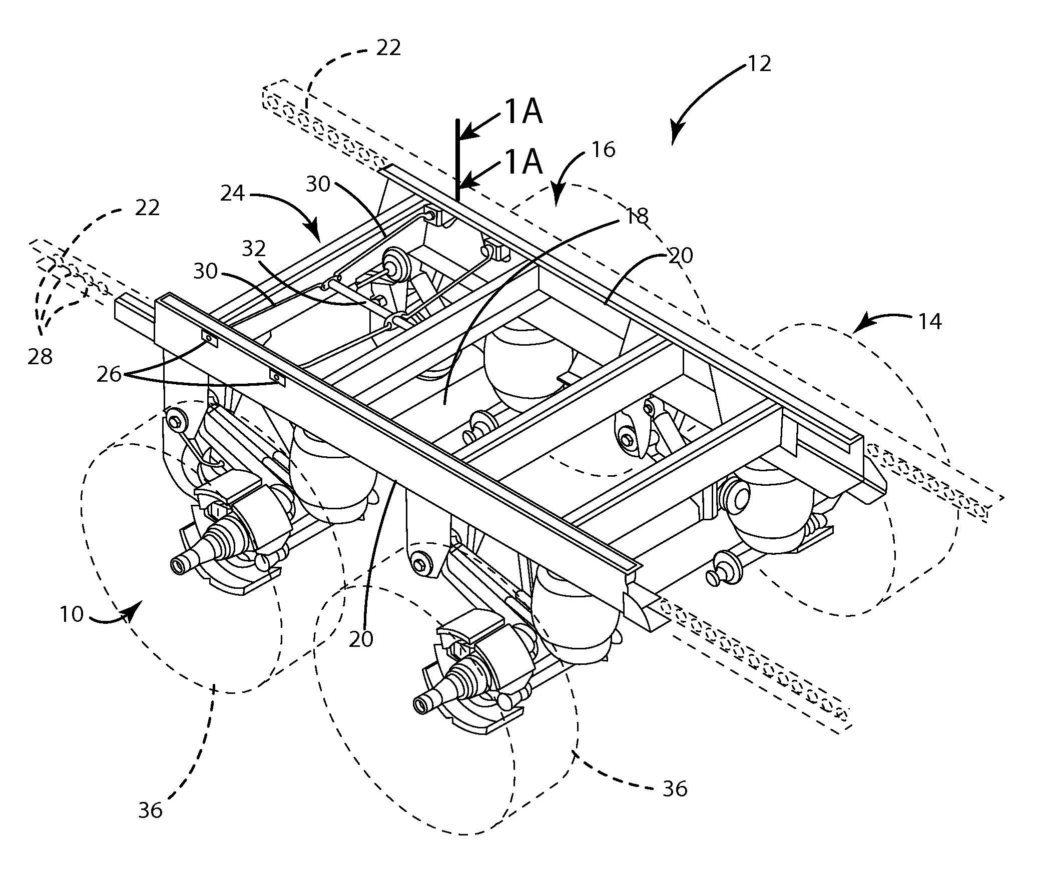 Axle lift assembly