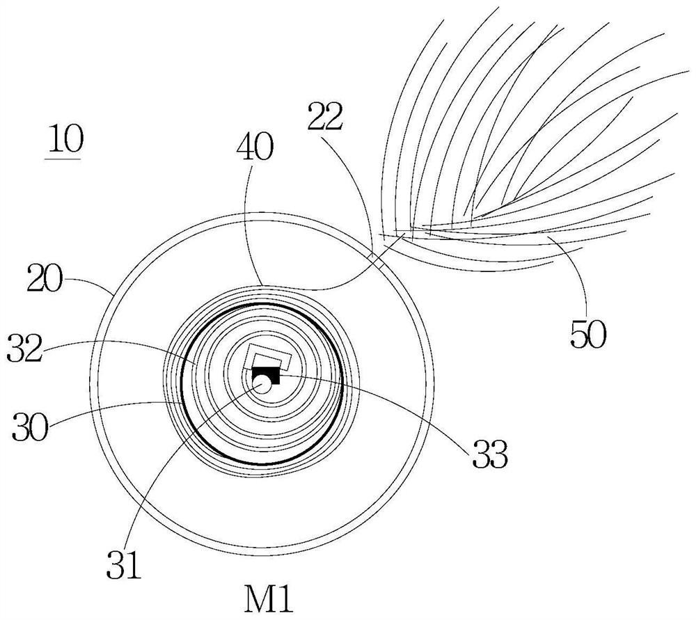 Wind-measuring ball mark for measuring wind power and wind direction and golf ball accessory set comprising wind-measuring ball mark