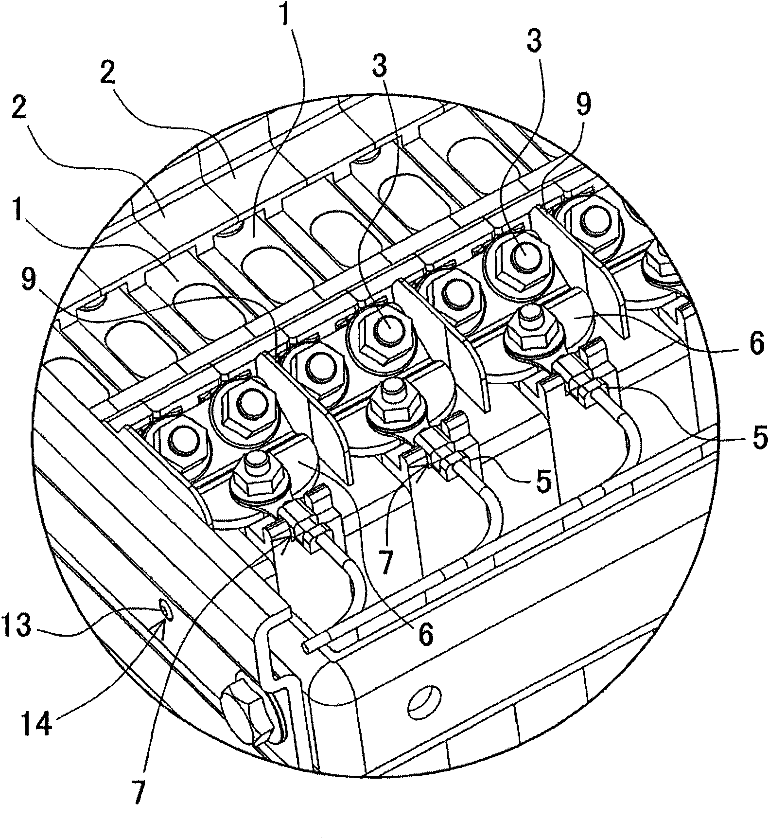 Battery array and battery array separator