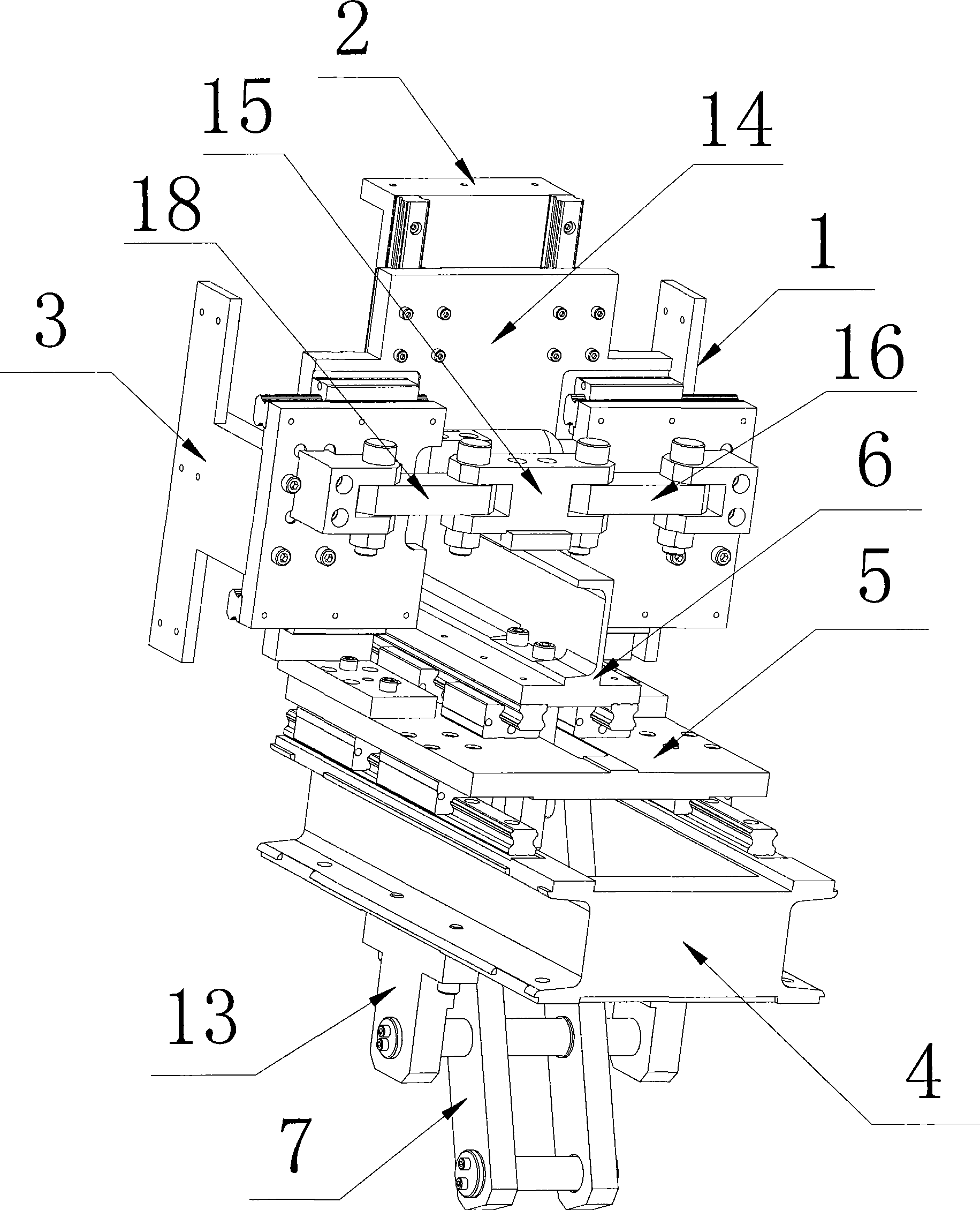 Supporting and positioning device for refrigerator foaming internal mold