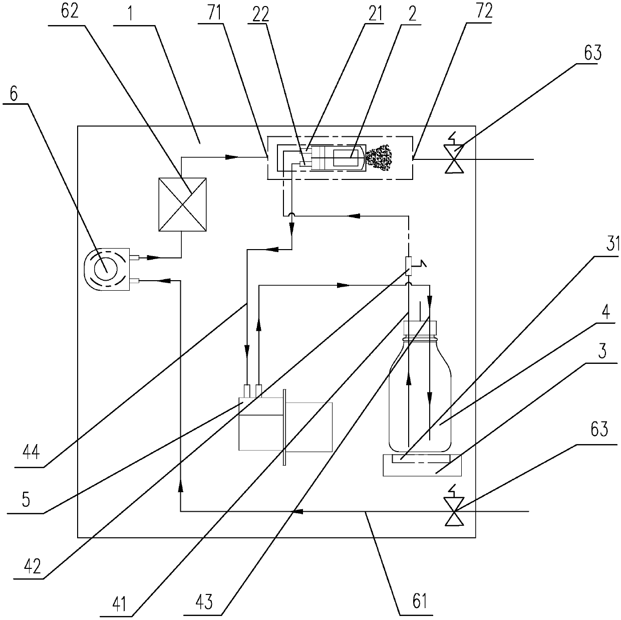 Cold evaporation sterilization device