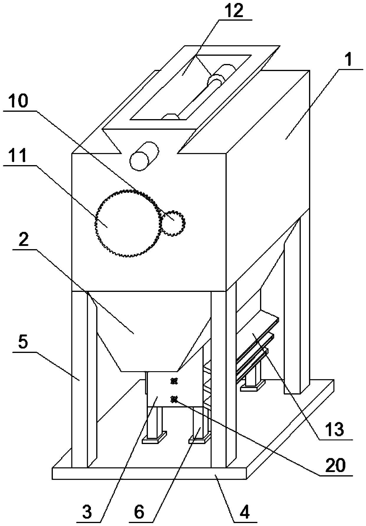 Wheat flour production break device