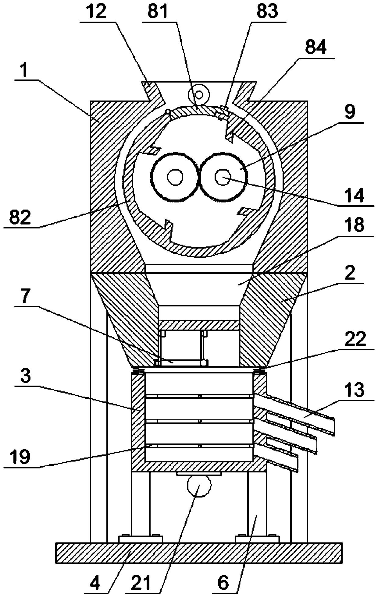 Wheat flour production break device