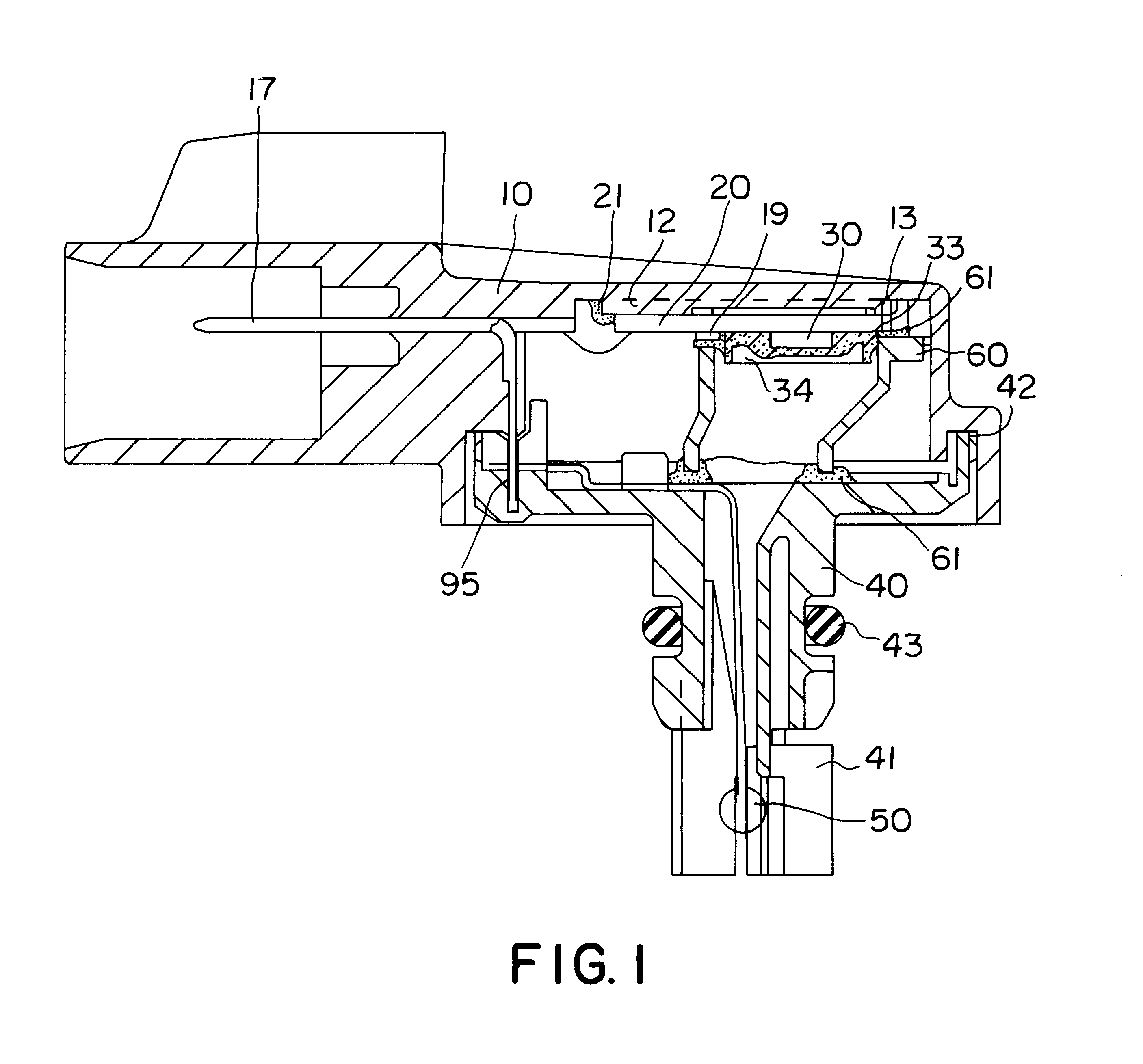 Securing means for a device for detecting the pressure and temperature in the intake tube of an internal combustion engine