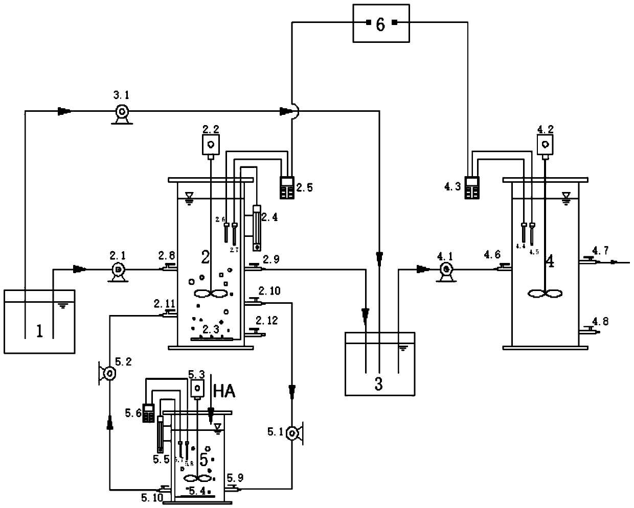 Device and method for realizing short-cut nitrification-anaerobic ammonia oxidation based on lateral inhibition of hydroxylamine