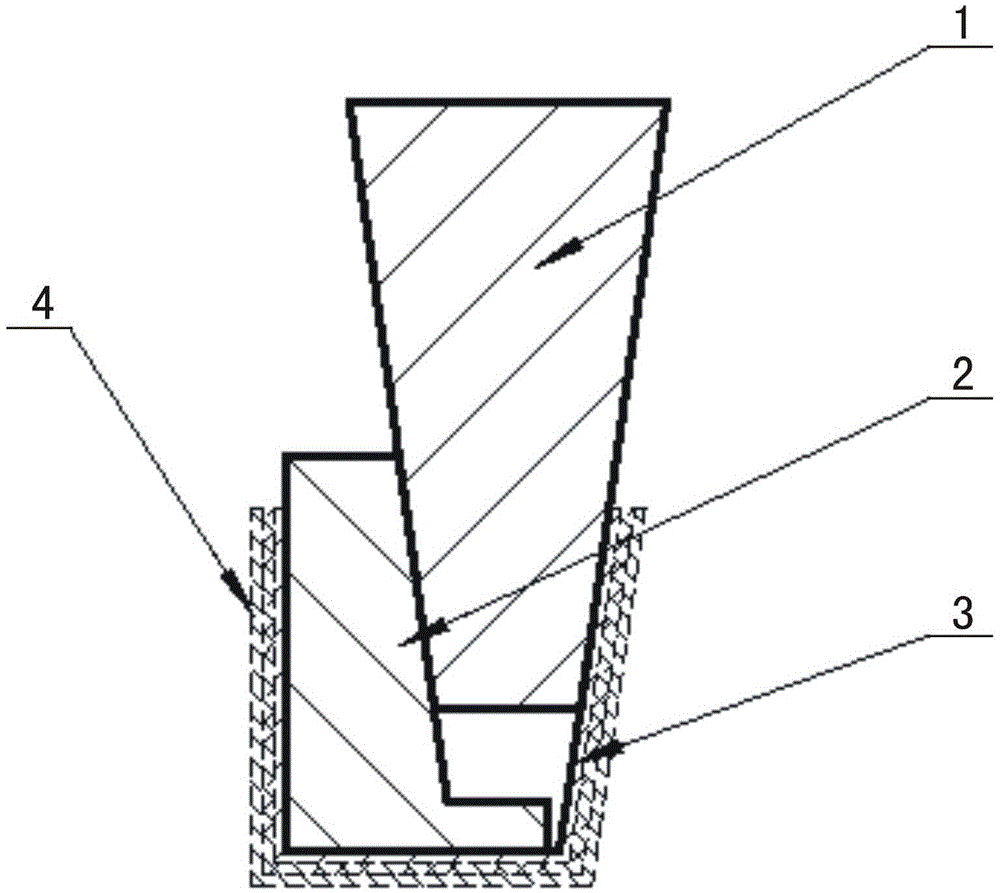 Concave copper sheet for being pasted to slideway and pasting tool assembly