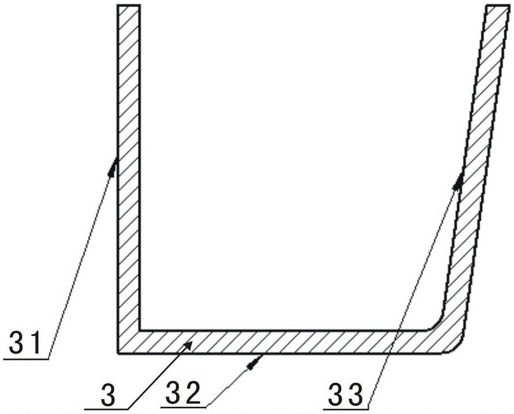 Concave copper sheet for being pasted to slideway and pasting tool assembly