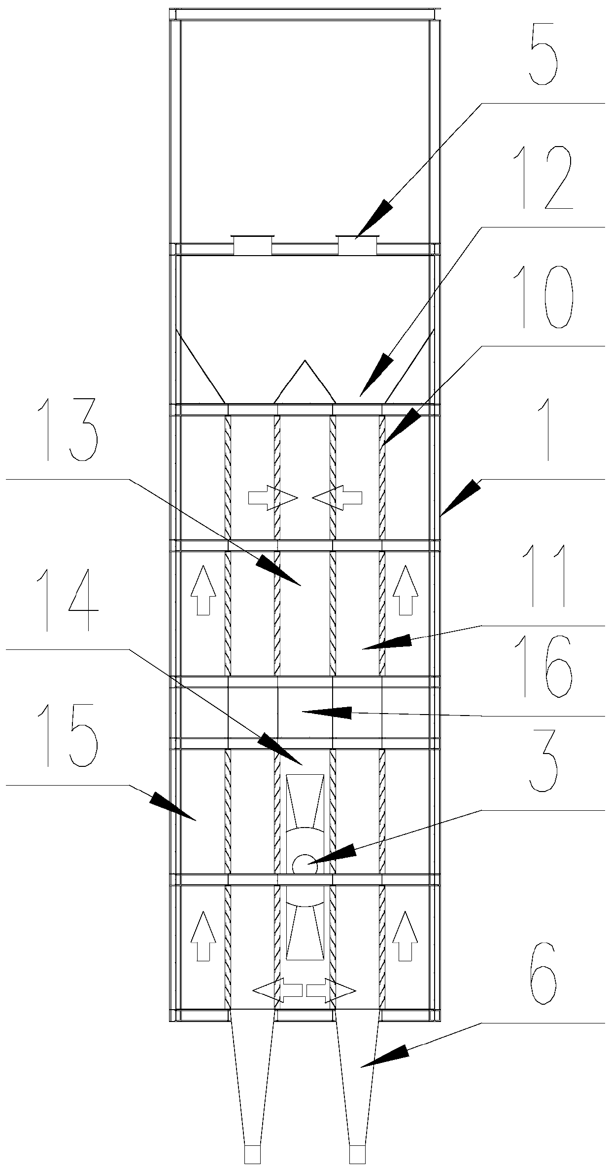 Desulfurization and denitrification integrated device