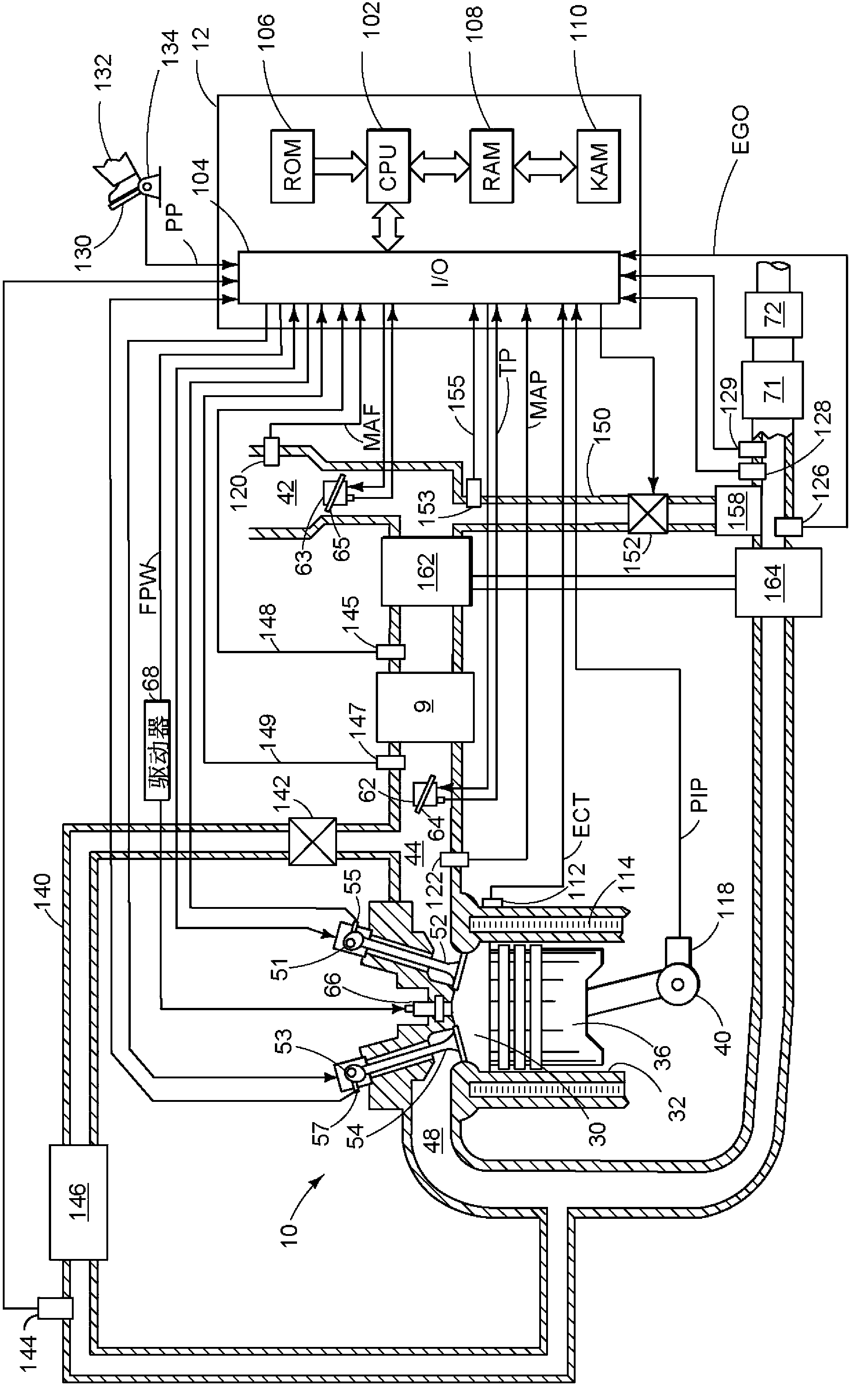 Cooling arrangement for a chargeable internal combustion engine