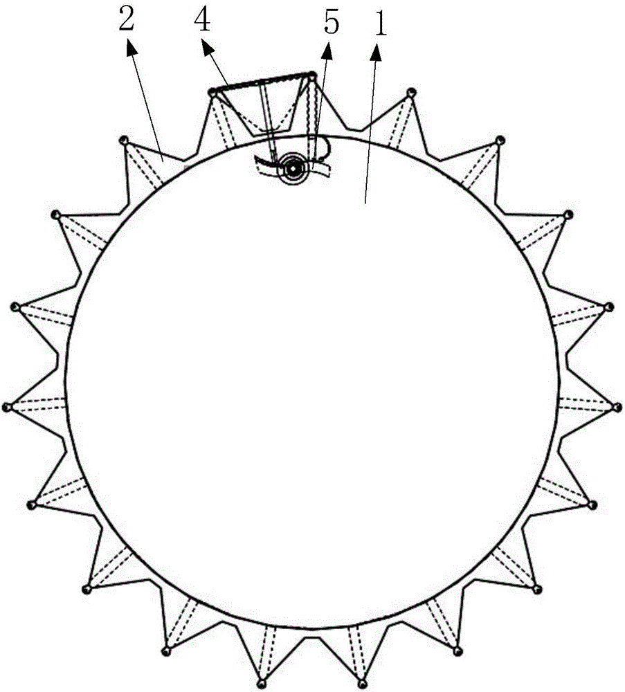 Anti-wind caterpillar drive wheel with track blocks