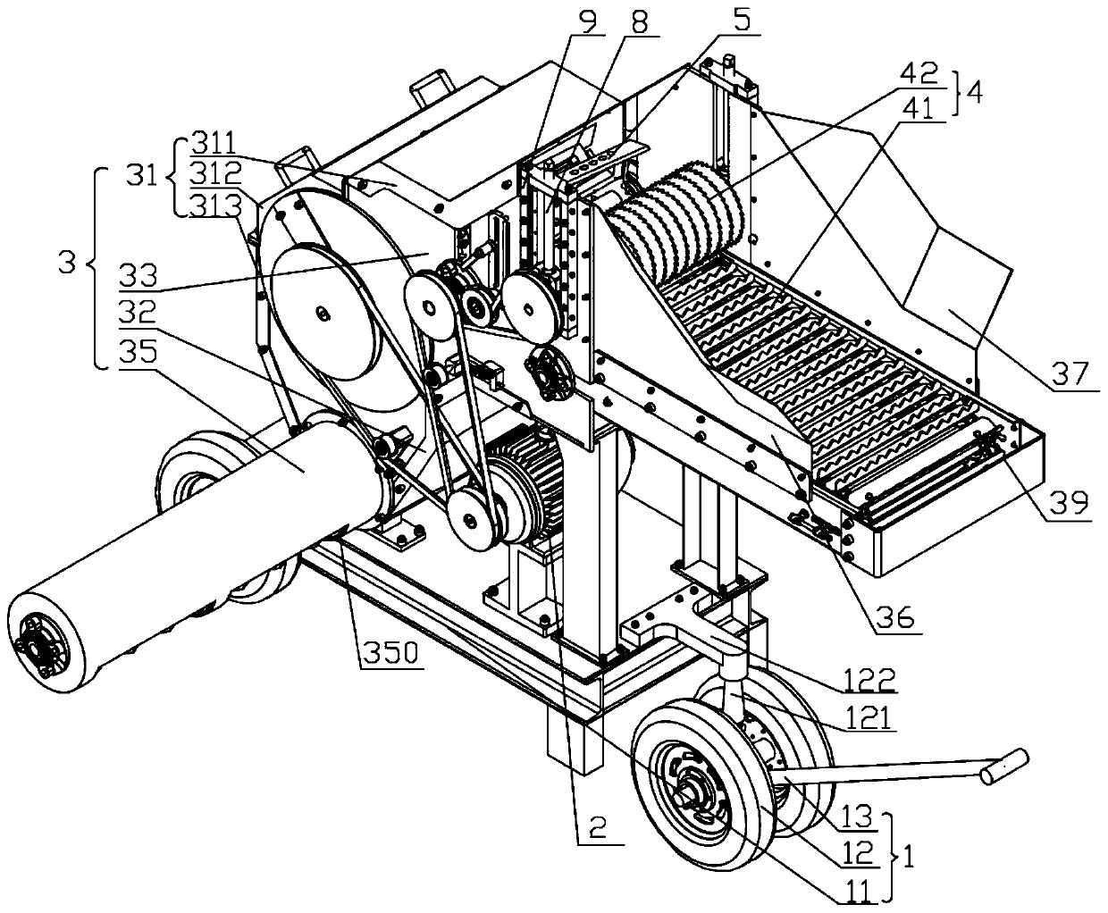 Straw filamentation machine