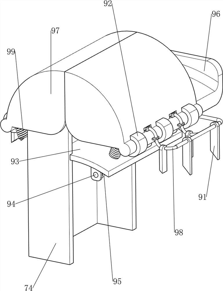 Portable small tooth washing device for dental department